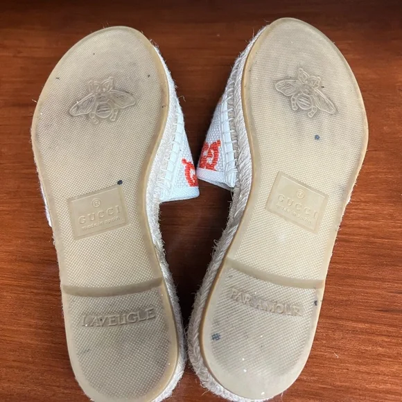 Gucci multi color espadrille slide sandals 36 - Picture 8 of 9